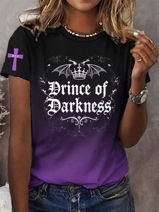 Women's Prince Of Darkness Forever Rip Legend Ozzy Osbourne Memorial Tee