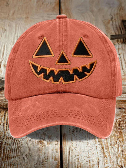 Unisex Fall Halloween Pumpkin Print Hat