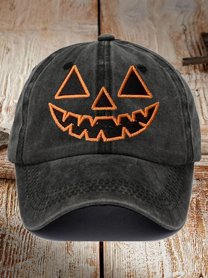 Unisex Fall Halloween Pumpkin Print Hat