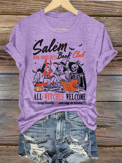 Women's Witches Salem Book Club Print T-Shirt