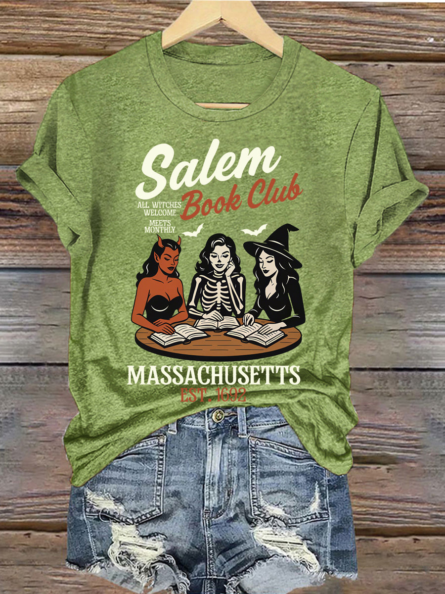 Women's Witches Salem Book Club Print T-Shirt