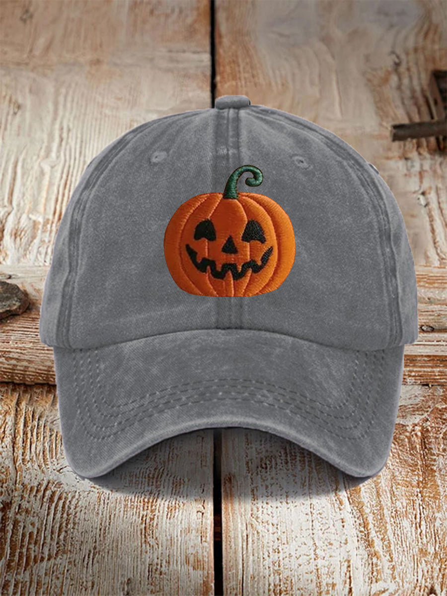 Unisex Halloween Fall Season Pumpkin Print Hat