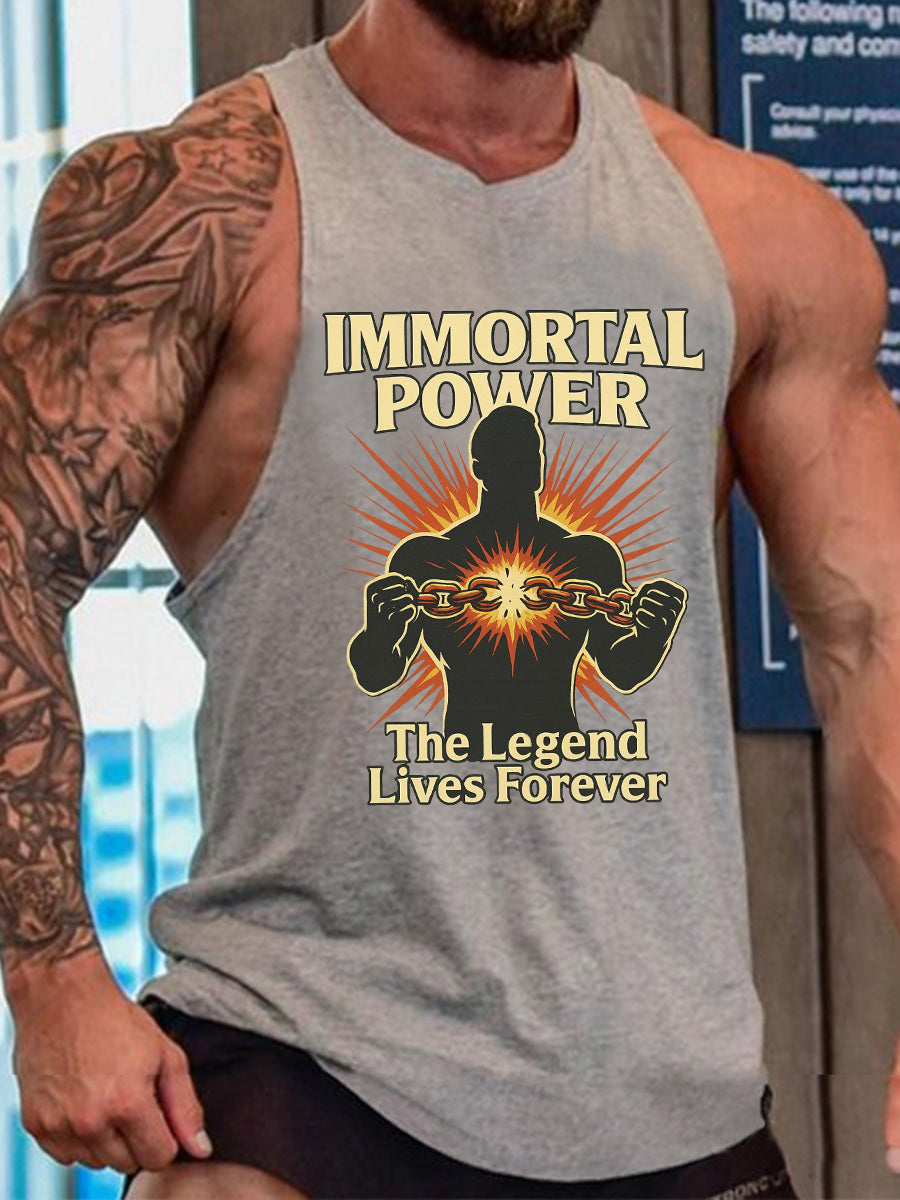 Men's Wrestling Legend Printed Tank Top
