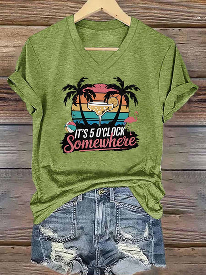 Women's Jimmy Buffett Day Iron On Short Sleeve T-Shirt