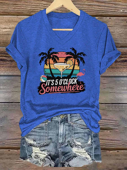 Women's Jimmy Buffett Day Iron On Short Sleeve T-Shirt