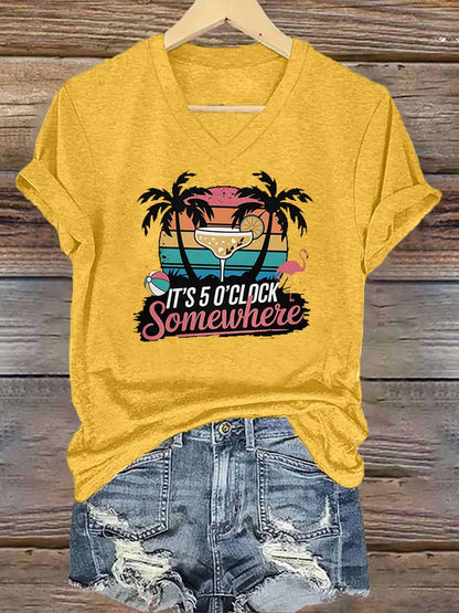 Women's Jimmy Buffett Day Iron On Short Sleeve T-Shirt