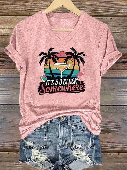 Women's Jimmy Buffett Day Iron On Short Sleeve T-Shirt