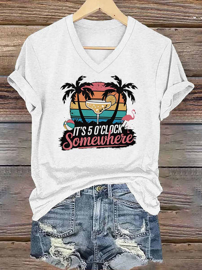 Women's Jimmy Buffett Day Iron On Short Sleeve T-Shirt