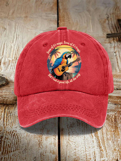 Unisex Some Of It’s Magic Some Of It’s Tragic Parrot Print Hat