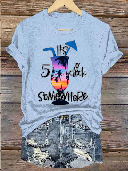 Women's Jimmy Buffett Day Iron On Short Sleeve T-Shirt