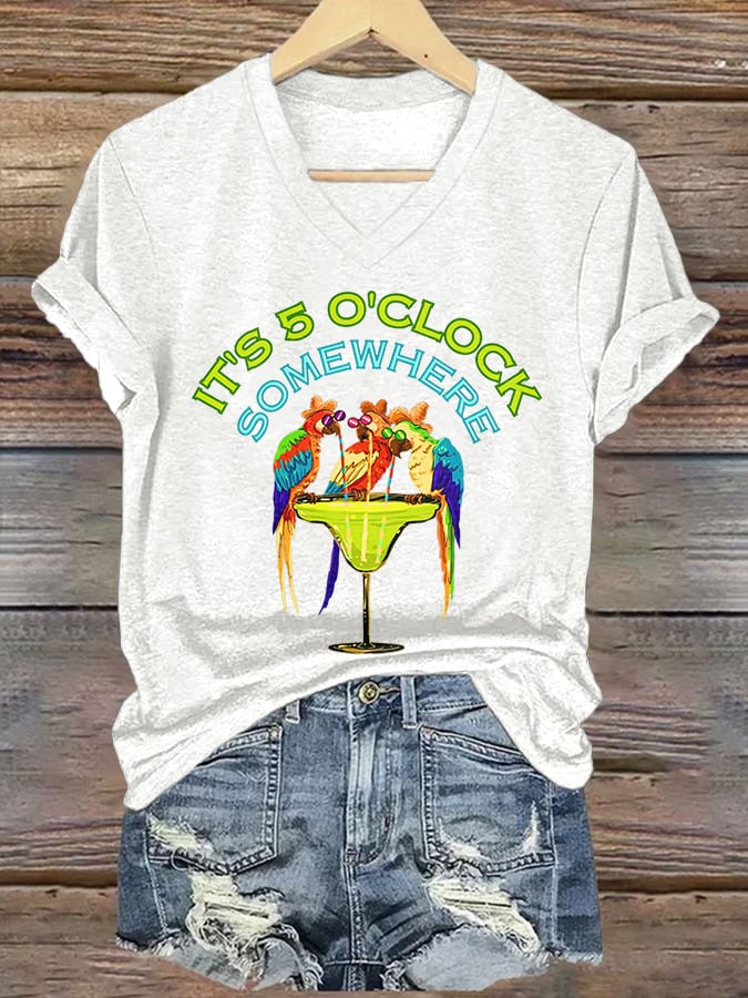 Women's Jimmy Buffett Day Iron On Short Sleeve T-Shirt