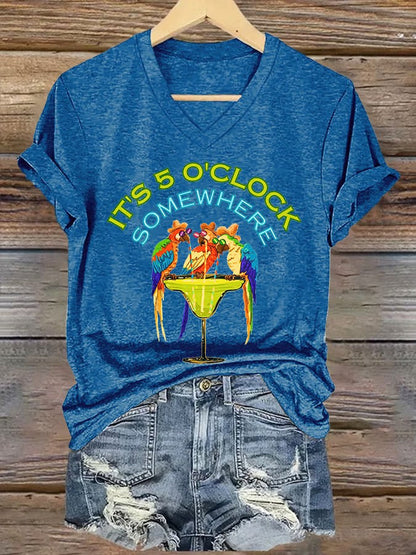 Women's Jimmy Buffett Day Iron On Short Sleeve T-Shirt