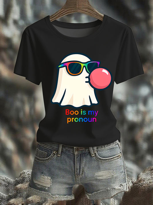 Women's Boo Is My Pronoun Short Sleeve T-Shirt