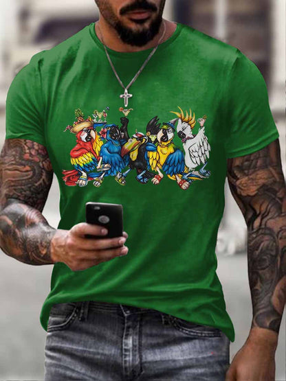 Men's Jimmy Buffett Day imitation cotton short-sleeved T-shirt
