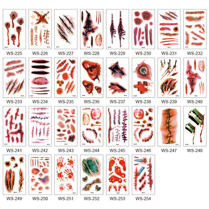 Halloween tattoo stickers (set of 30 sheets)