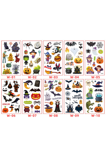 Halloween Funny Stickers for Kids and Adults (Set of 10, Various Styles)