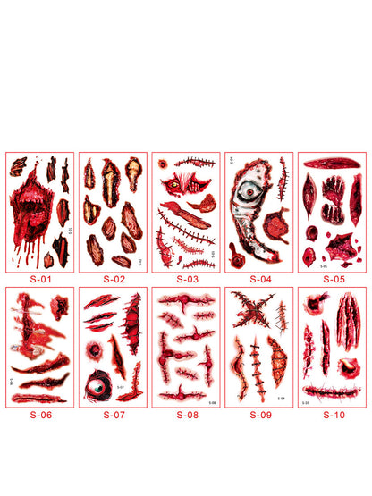 Halloween Funny Stickers for Kids and Adults (Set of 10, Various Styles)