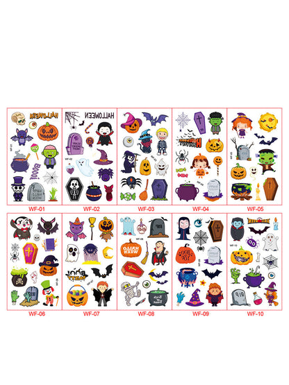 Halloween Funny Stickers for Kids and Adults (Set of 10, Various Styles)