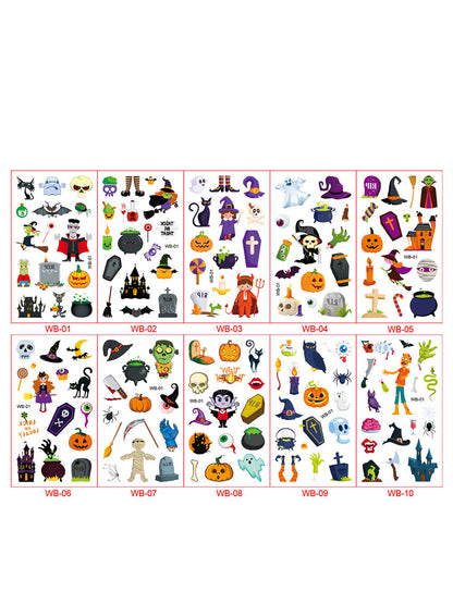 Halloween Funny Stickers for Kids and Adults (Set of 10, Various Styles)