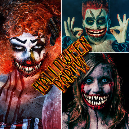 Halloween Horror Big Mouth Thriller Makeup Stickers (1 Set of 18 Pictures)