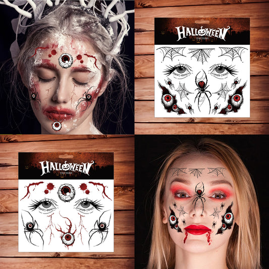 Halloween Horror Scar Makeup Stickers (1 Set of 8 Pictures)
