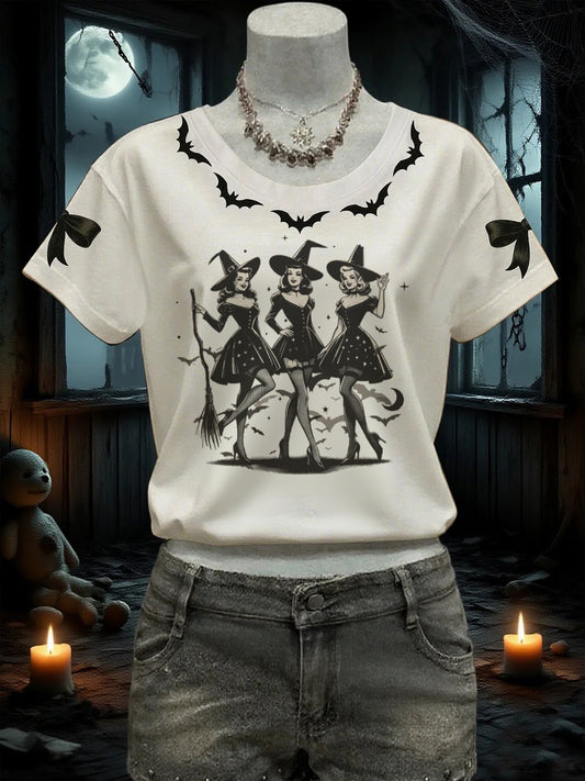 Women's Halloween Witch short-sleeved T-shirt