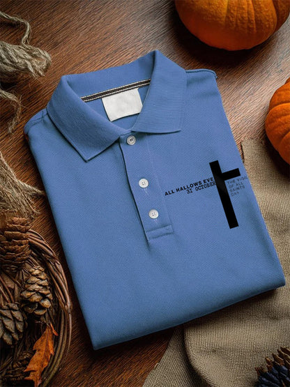 Men's Halloween Faith Cross Print short sleeve shirt