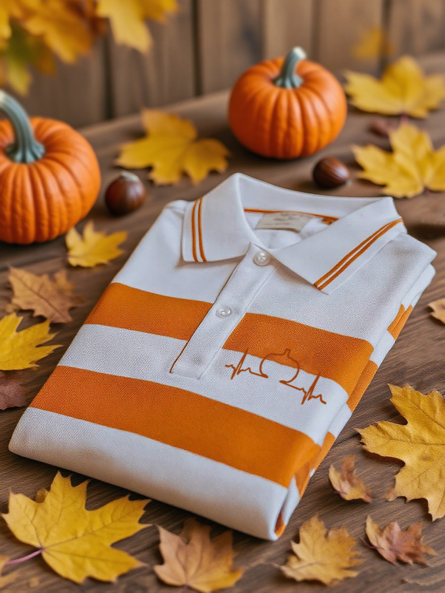 Men's Fall Pumpkins Print short sleeve shirt