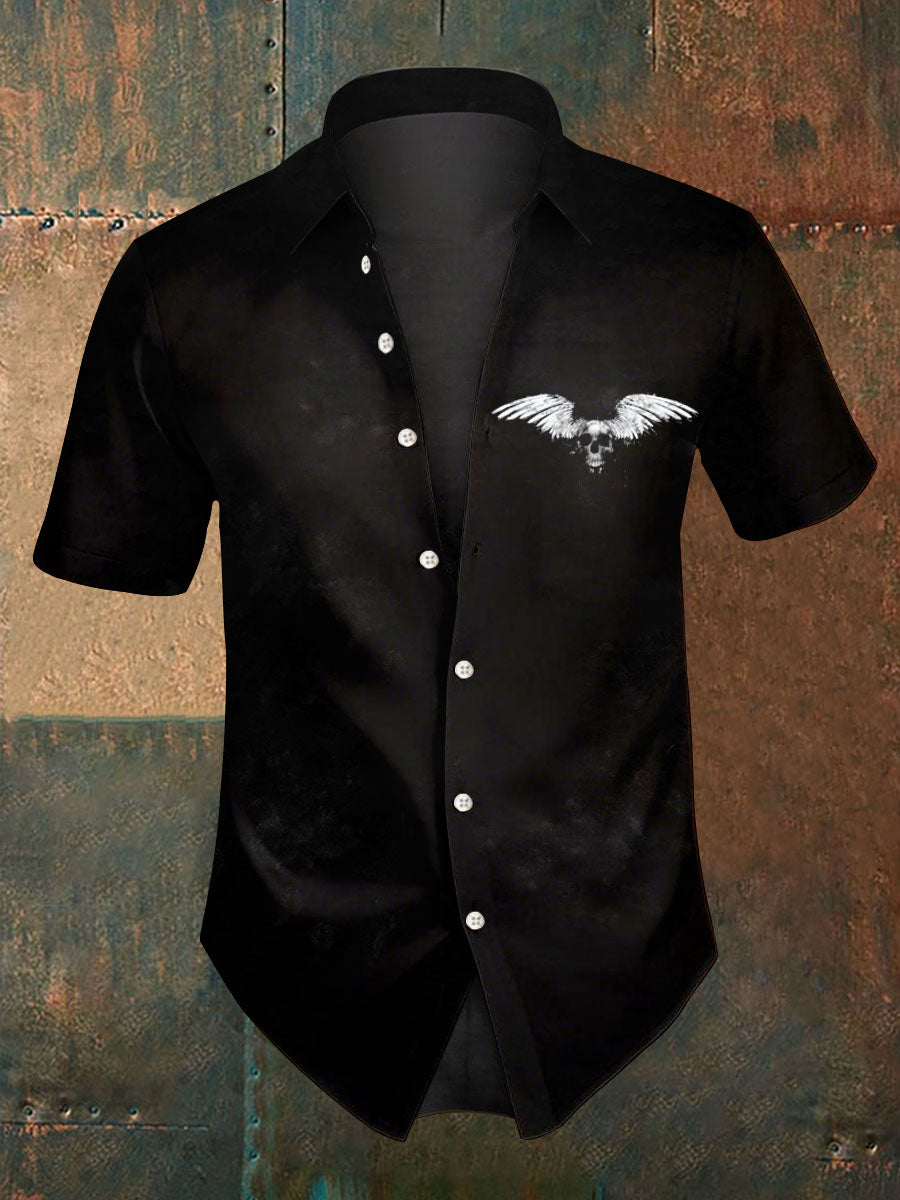 Men's Halloween Skull Short sleeved Shirt