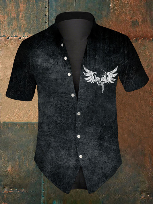 Men's Halloween Skull Short sleeved Shirt