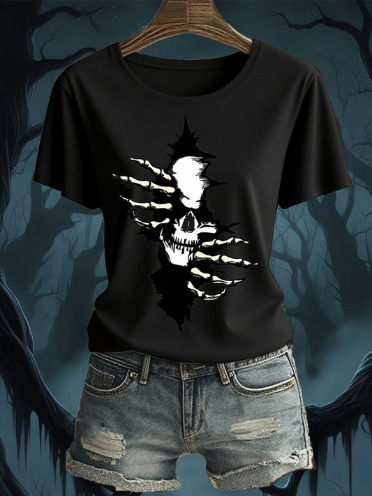 Women's Halloween  Printed T-shirt