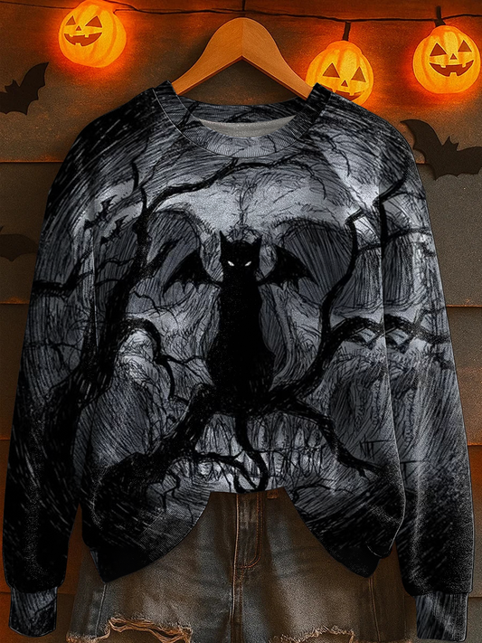 Women's Halloween raglan sleeve sweatshirt