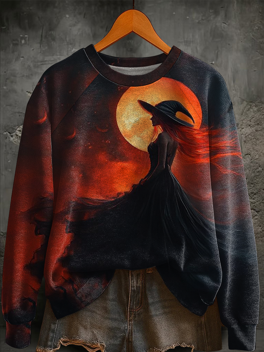 Women's Halloween raglan sleeve sweatshirt