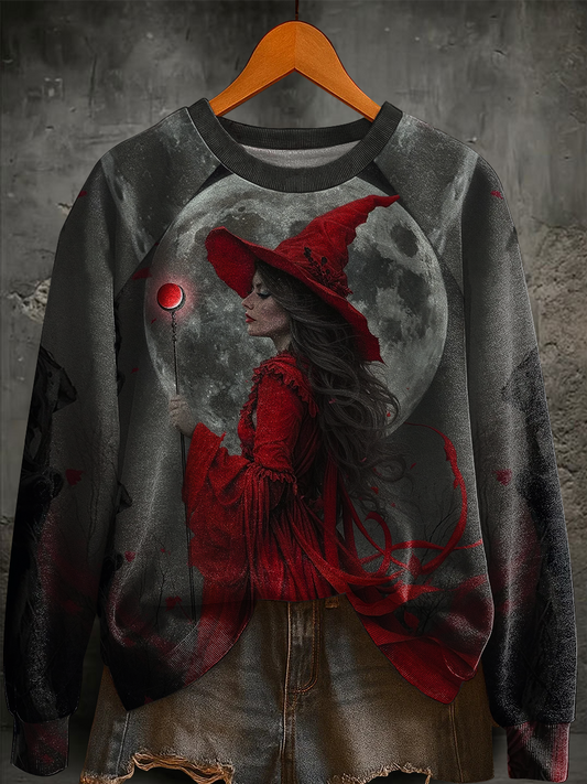 Women's Halloween raglan sleeve sweatshirt