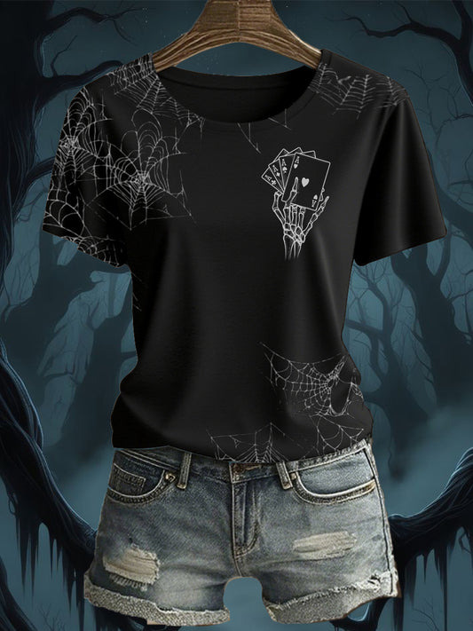 Women's Halloween  Printed T-shirt