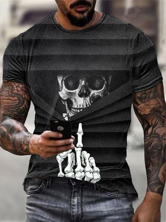 Men's Halloween Skull Short Sleeves T-shirt