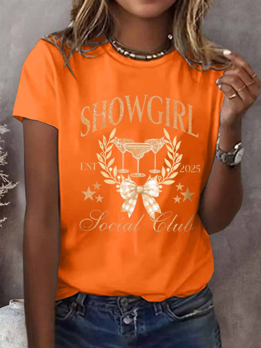 Women's Showgirl Social Club 2025 Print Music Fan T-shirt