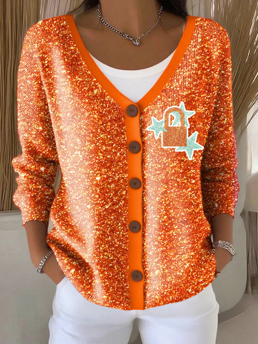 Women's The Life Of A Show Girl Print Casual Cardigan