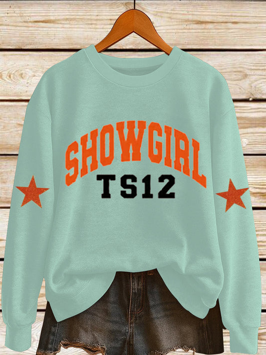 Women's The Life of A Show Girl Fan Print Sweatshirt