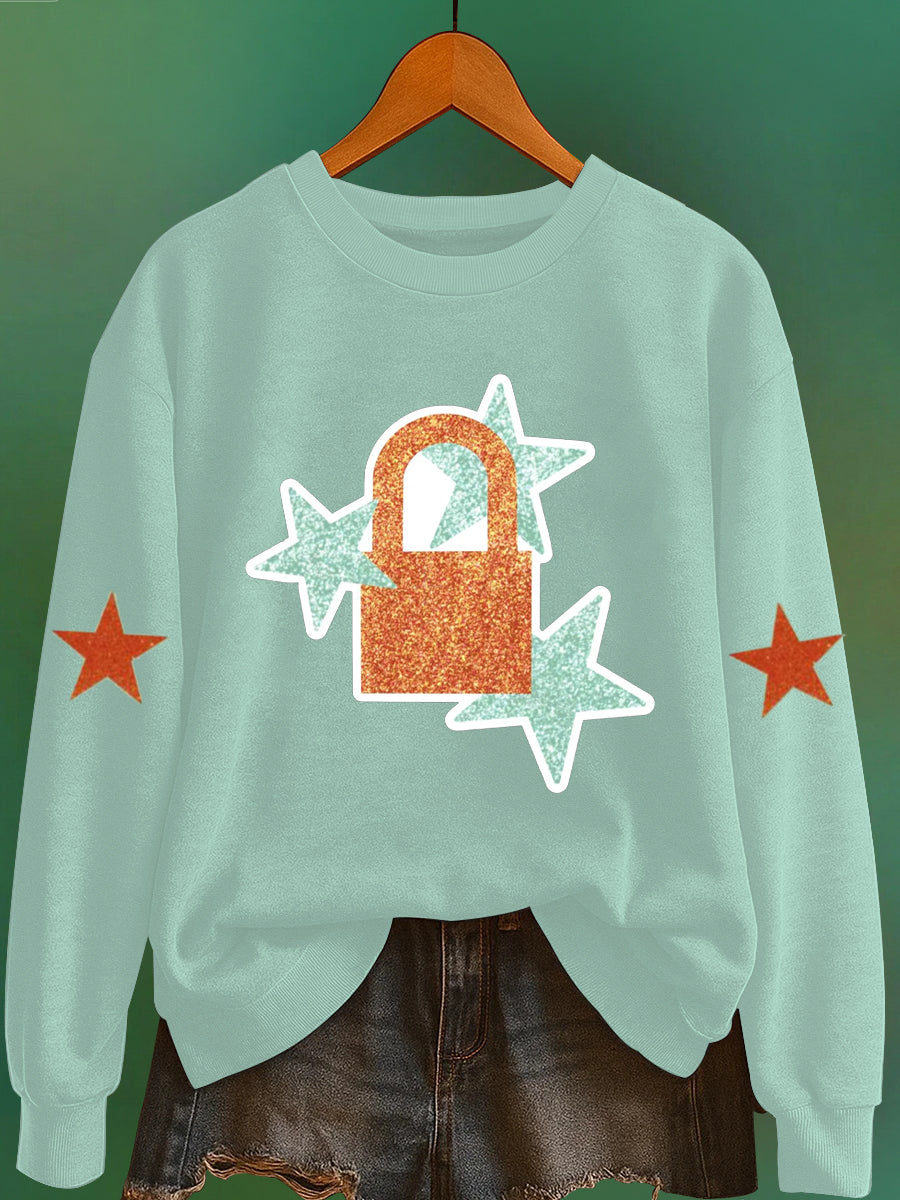 Women's The Life of A Show Girl Fan Print Sweatshirt