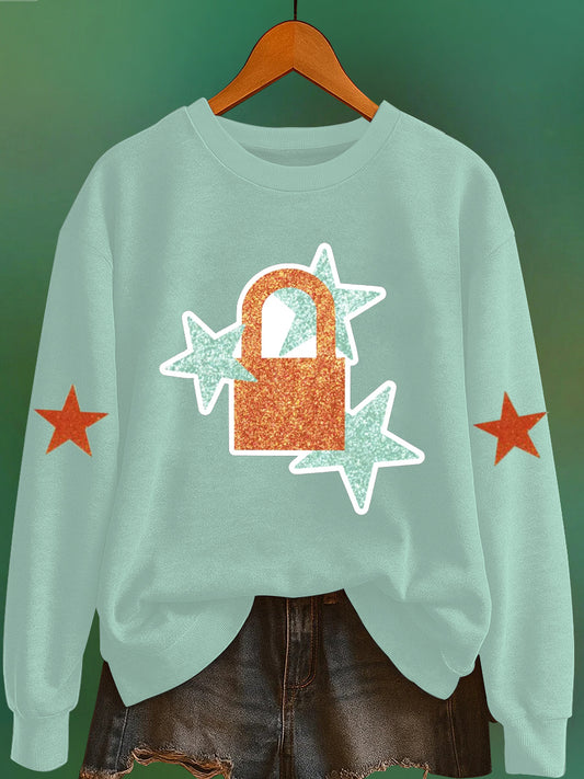 Women's The Life of A Show Girl Fan Print Sweatshirt