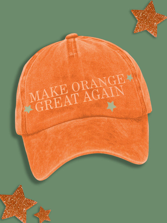 Unisex Make Orange Great Again Show Girl Fan Design Cap