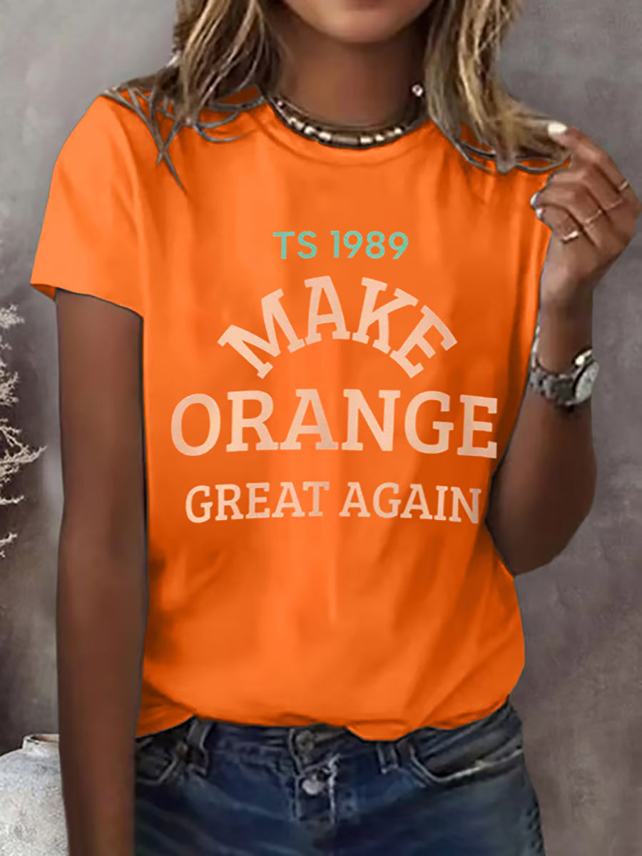Women's Make Orange Great Again Show Girl Fan T-shirt