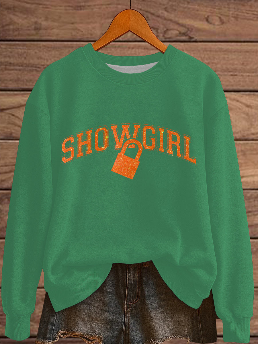 Women's The Life of A Show Girl Fan Print Sweatshirt