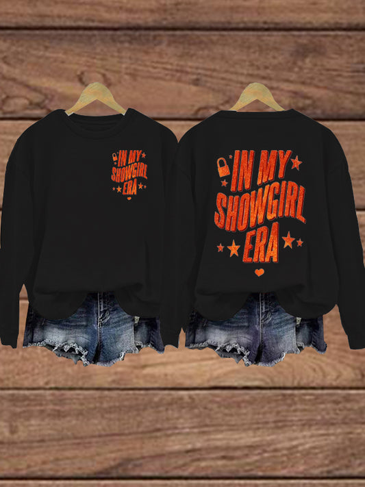 Women's The Life of A Show Girl Fan Print Sweatshirt