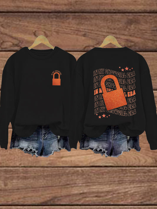 Women's The Life of A Show Girl Fan Print Sweatshirt
