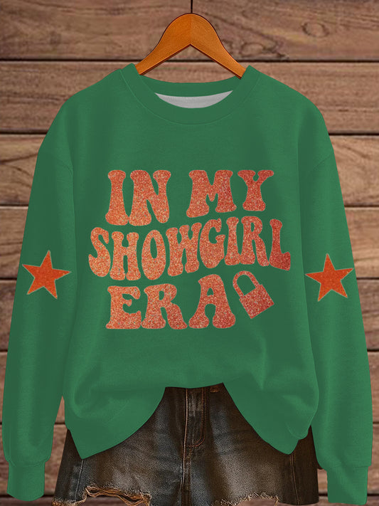 Women's The Life of A Show Girl Fan Print Sweatshirt