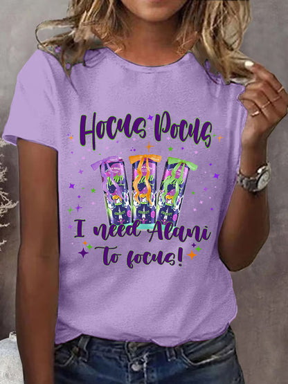 Women's Hocus Pocus I Need Alani To Focus Casual Tee