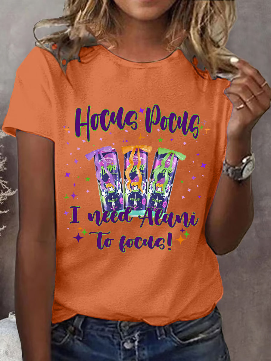 Women's Hocus Pocus I Need Alani To Focus Casual Tee