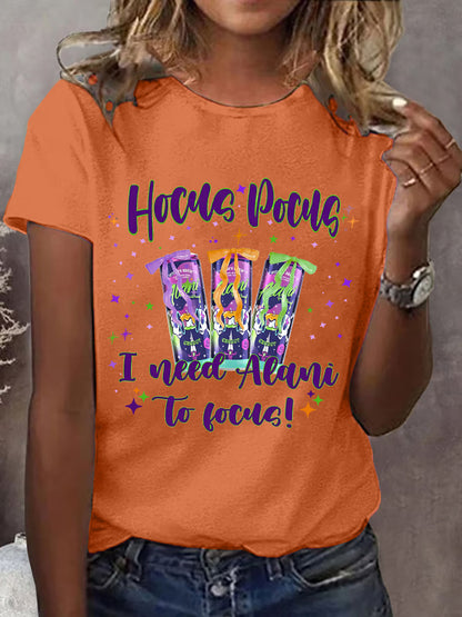 Women's Hocus Pocus I Need Alani To Focus Casual Tee